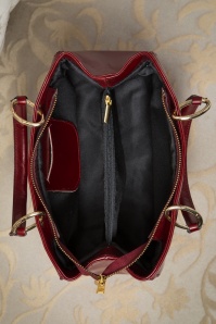VaVa Vintage - Sadie edle rote Lederhandtasche 4