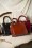 VaVa Vintage - Sadie Classy Leather Handbag Années 1960 en Rouge 7