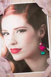 Erstwilder - Flamboyant Flamingo Fair Earrings Années 60 2