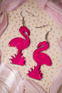 Erstwilder - 60s Flamboyant Flamingo Fair Earrings 4
