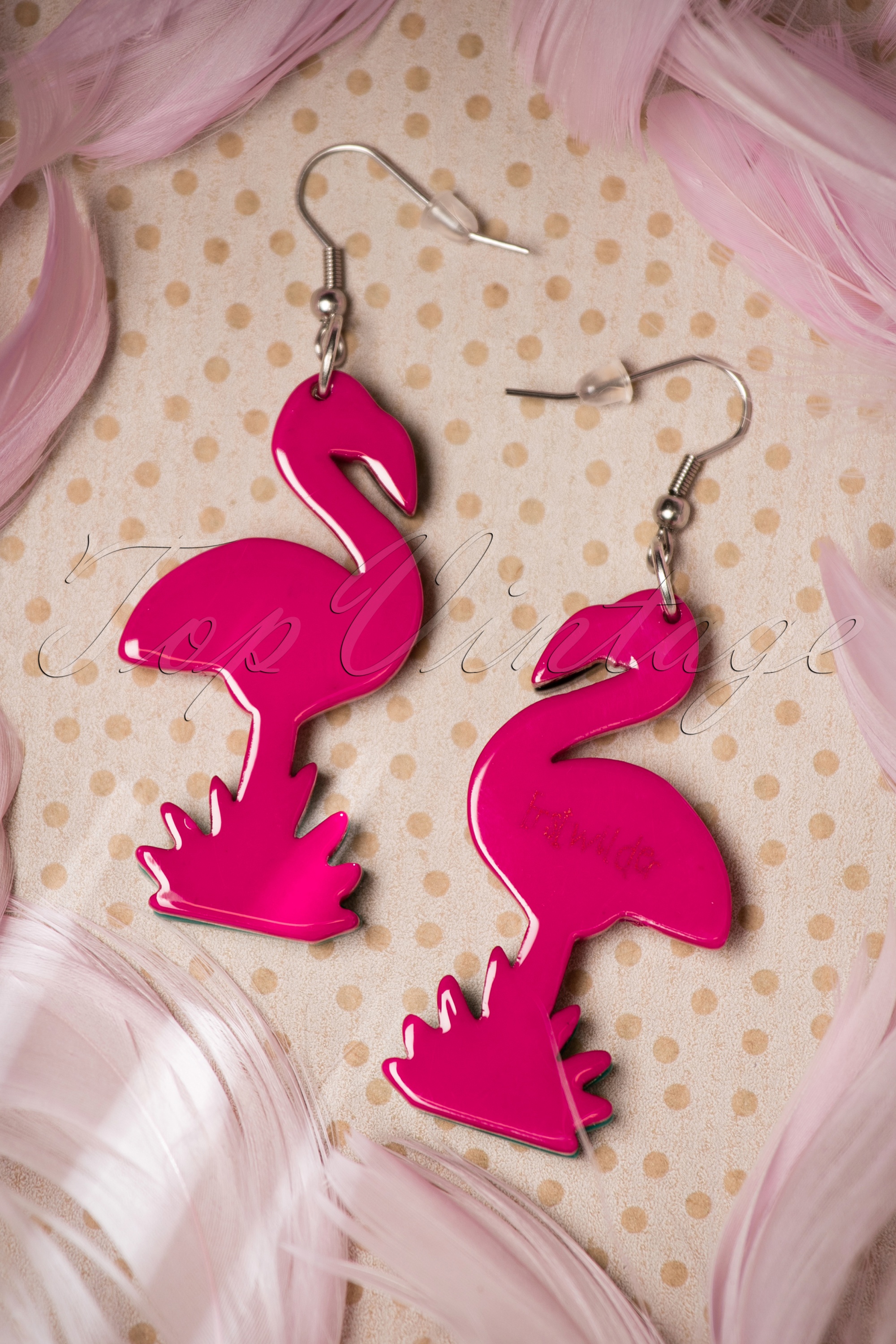 Erstwilder - Exclusief bij TopVintage ~ Flamboyante Flamingo Fair Oorbellen 4