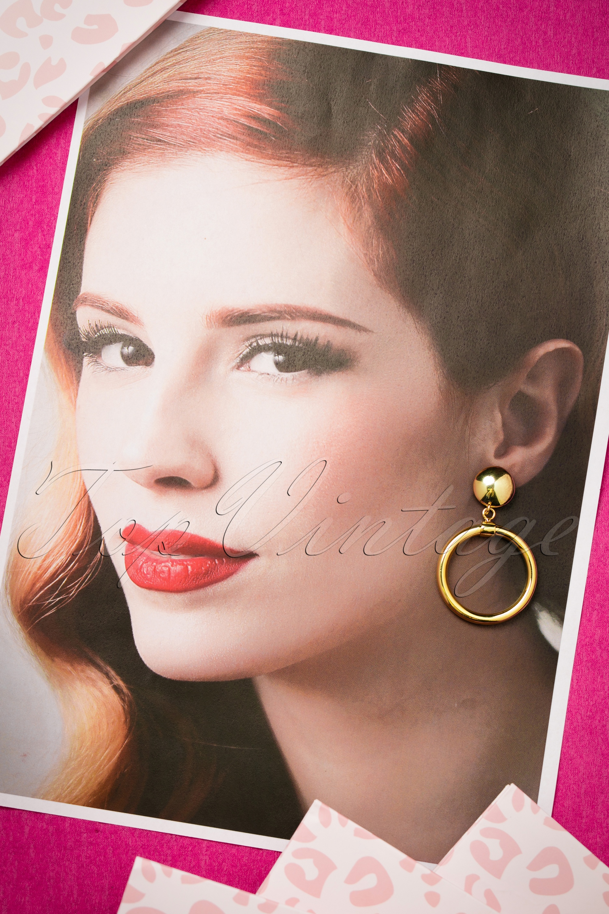 Vixen by Micheline Pitt - Exclusief bij TopVintage ~ Bad Girl Vergulde Hoops Oorbellen 3