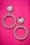 Vixen by Micheline Pitt - 50s Bad Girl Sterling Silver Plated Hoops Earrings 2