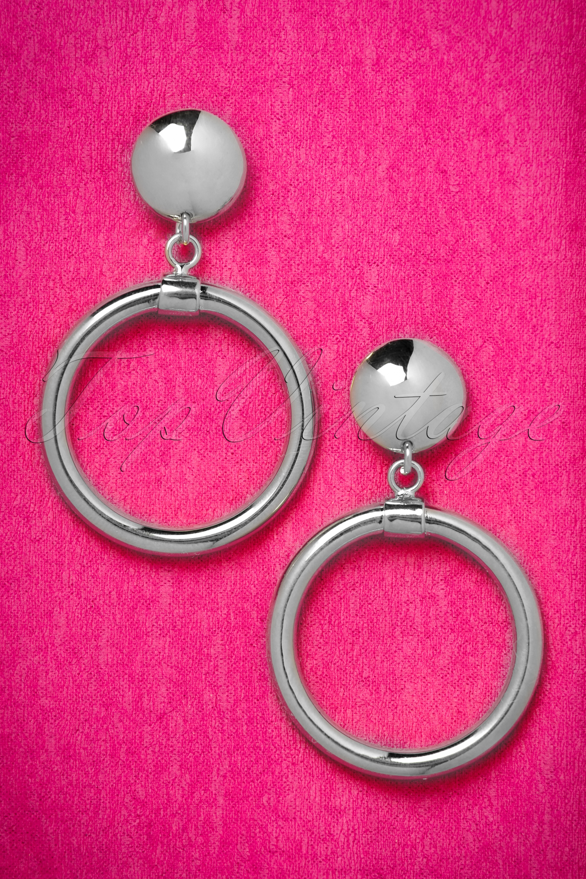 Vixen by Micheline Pitt - Exclusief bij TopVintage ~ Bad Girl Sterling Verzilverde Hoops Oorbellen 2