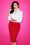 Vixen by Micheline Pitt - 50s Vixen Pencil Skirt in Lipstick Red 5
