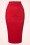 Vixen by Micheline Pitt - Jupe Crayon Années 50s Vixen Pencil Skirt en Rouge  4