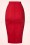 Vixen by Micheline Pitt - Jupe Crayon Années 50s Vixen Pencil Skirt en Rouge  7