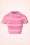 Vixen by Micheline Pitt - Bad Girl Crop Top in rosa und weißen Streifen 2
