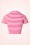 Vixen by Micheline Pitt - 50s Bad Girl Crop Top in Pink and White Stripes 4
