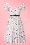 Vixen by Micheline Pitt - 50s Vixen Lipstick Swing Dress in White 9