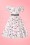 Vixen by Micheline Pitt - 50s Vixen Lipstick Swing Dress in White 3
