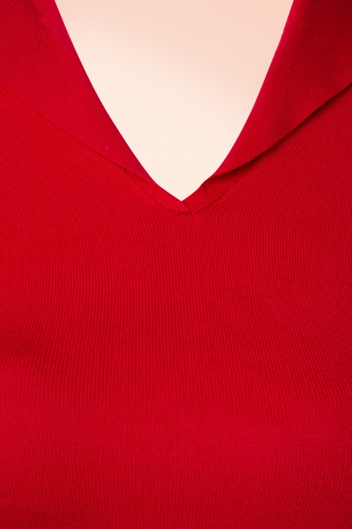 Pretty Retro - Karin Retro Sweater Années 50 en Rouge 3