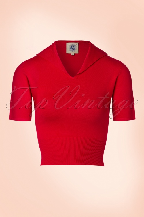 Pretty Retro - 50s Karin Retro Sweater in Red