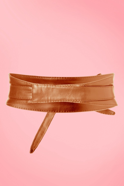 Collectif Clothing - 50s Obi Wrap Belt in Cognac 4