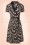 King Louie - 60s Blizzy Wrap Dress in Black and Cream 2