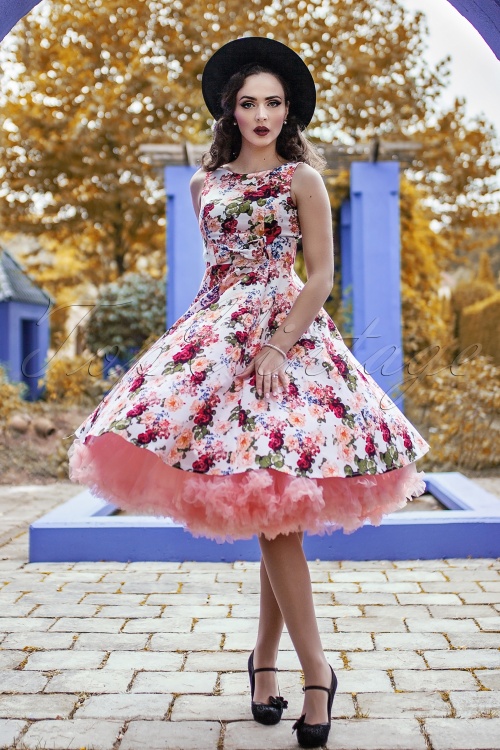Bunny - Retro chiffon petticoat in Dolly roze 4