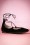 Tamaris - Barbara Ballerina Lace Up Flats Années 60 en Suède Noir 4