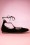 Tamaris - Barbara Ballerina Lace Up Flats Années 60 en Suède Noir