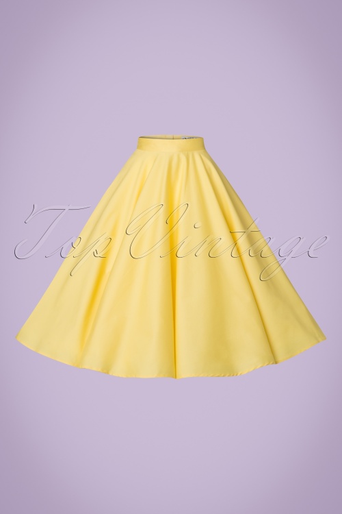 Bunny - 50s Paula Swing Skirt in Pastel Yellow 5