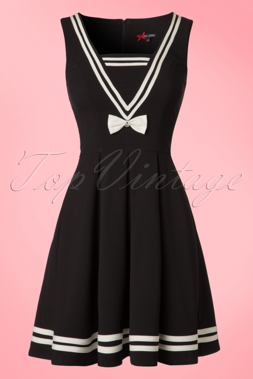 Bunny - 50s Sailors Ruin Dress in Black 2