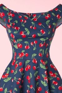 Bunny - April Cherry mini-jurk in middernachtblauw 4