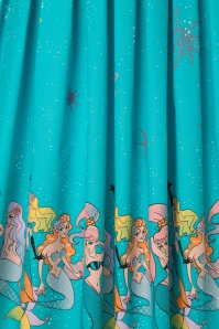 Banned Retro - 50s Sophia Mermaid Swing Skirt in Aqua 4