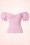 Vixen by Micheline Pitt - 50s Vixen Powder Puff Top in Baby Pink 4