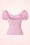Vixen by Micheline Pitt - 50s Vixen Powder Puff Top in Baby Pink 8