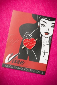 Vixen by Micheline Pitt - Exclusief TopVintage ~ Bless Your Heart Pin in rood 3