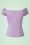 Collectif Clothing - 50s Dolores Top Carmen in Lilac 5