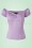 Collectif Clothing - 50s Dolores Top Carmen in Lilac 2