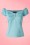 Collectif Clothing Dolores Top Plain Blue 20634 20161201 0003w