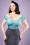 Collectif Clothing - 50s Dolores Top Carmen in Light Blue 2