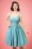 Collectif Clothing - Jade Swing Dress Années 50 en Bleu Clair 4