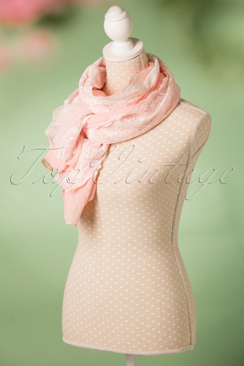 Amici - 30s Diane Lace Scarf in Light Pink 4