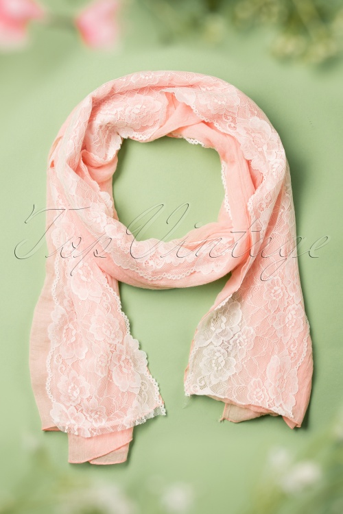 Amici - 30s Diane Lace Scarf in Light Pink