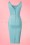 Collectif Clothing - Ines Pencil Dress Années 1950 en Bleu Clair 3