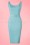 Collectif Clothing - 50s Ines Pencil Dress in Light Blue 2
