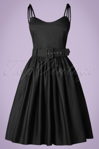 Collectif Clothing - 50s Jade Swing Dress in Black 2