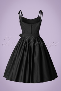 Collectif Clothing - 50s Jade Swing Dress in Black 6