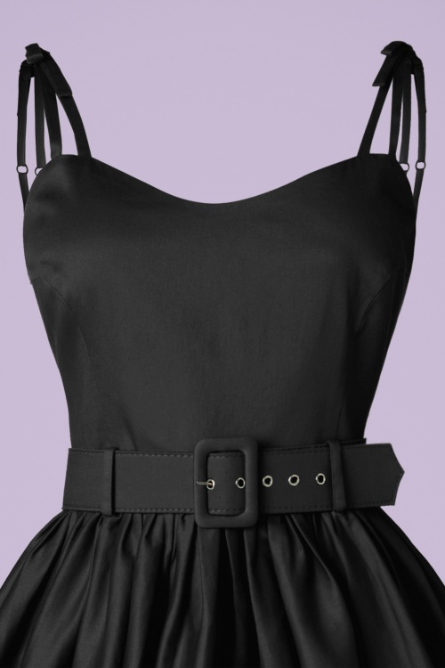 Collectif Clothing - Jade Swing Dress Années 50 en Noir 4