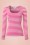 Vixen by Micheline Pitt - 50s Trouble Maker Top in Pink and White Stripes 2