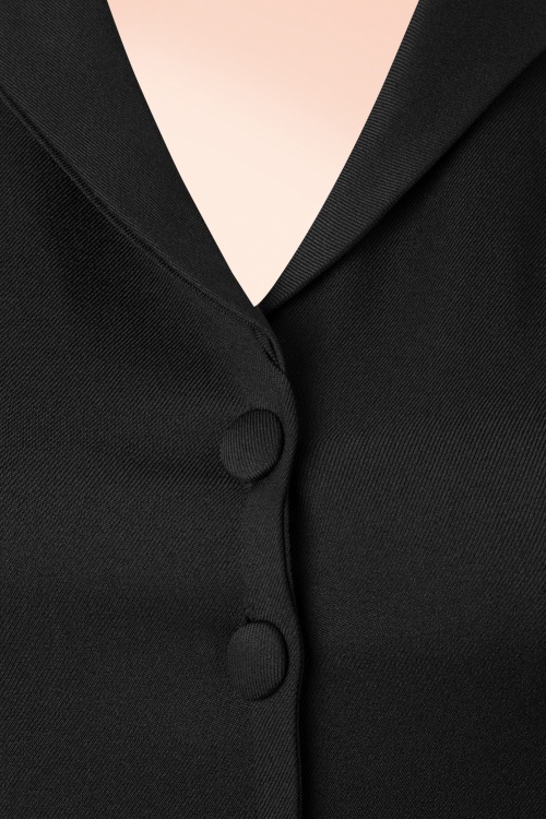 Banned Retro - 50s Dream Master Short Sleeve Blouse in Black 3