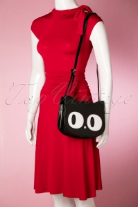Banned Retro - 60s Addis The Big Eyed Cat Bag in Black 7