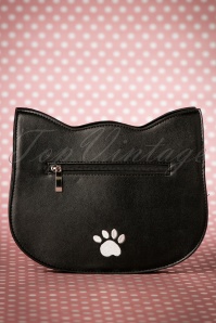 Banned Retro - 60s Addis The Big Eyed Cat Bag in Black 5