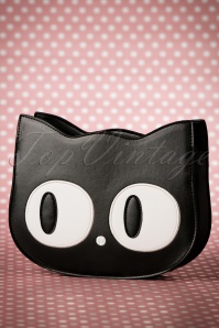 Banned Retro - 60s Addis The Big Eyed Cat Bag in Black 2