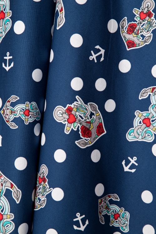 Bunny - Oceana Sailor Swing-Kleid in Marineblau 8