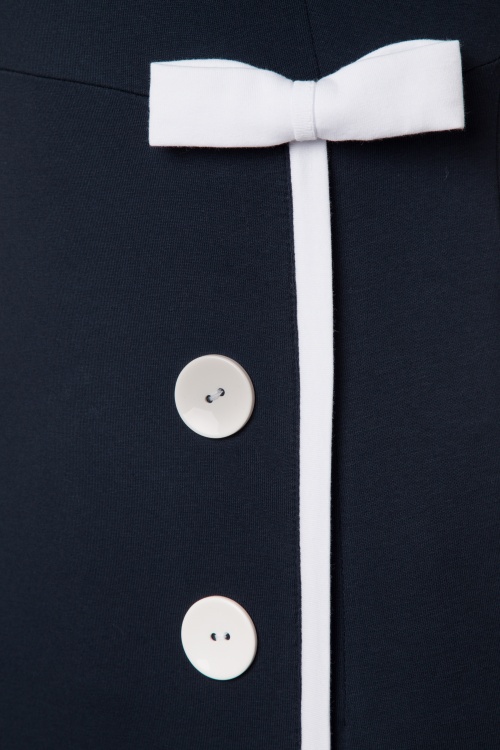 Lien & Giel - Joan Marine Dress Années 60 en Bleu Marine 4