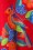 Lien & Giel - 60s Suuz Parrot Geranium Dress in Red 3