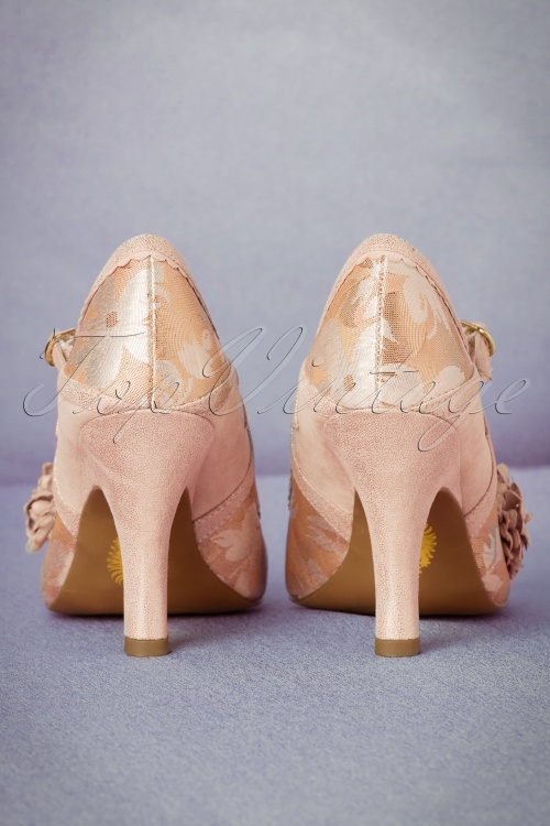 50s Yasmin Pumps in Rose Gold